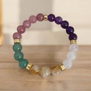 Brand new Bracelet With Natural stone, amethyst and tiger eye